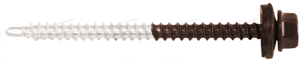 Купить доступный Саморез 4,8х70 ПРЕМИУМ RAL8017 (коричневый шоколад) в Компании Металл Профиль.